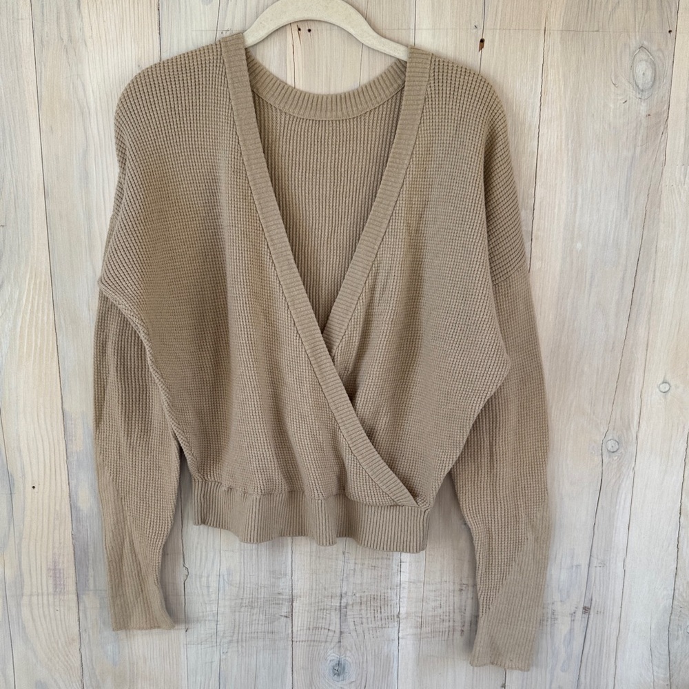 Splendid Cotton Wrap Front Top Size S